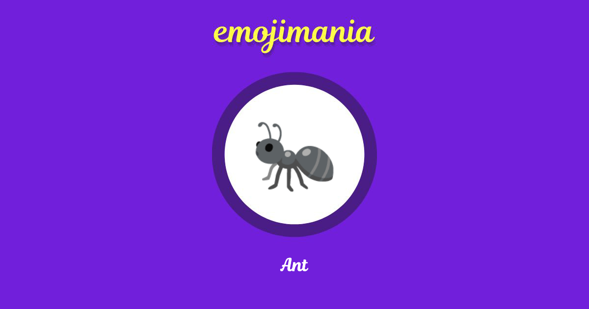 Ant Emoji copy and paste