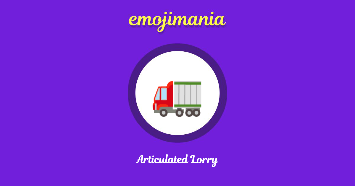 Articulated Lorry Emoji copy and paste