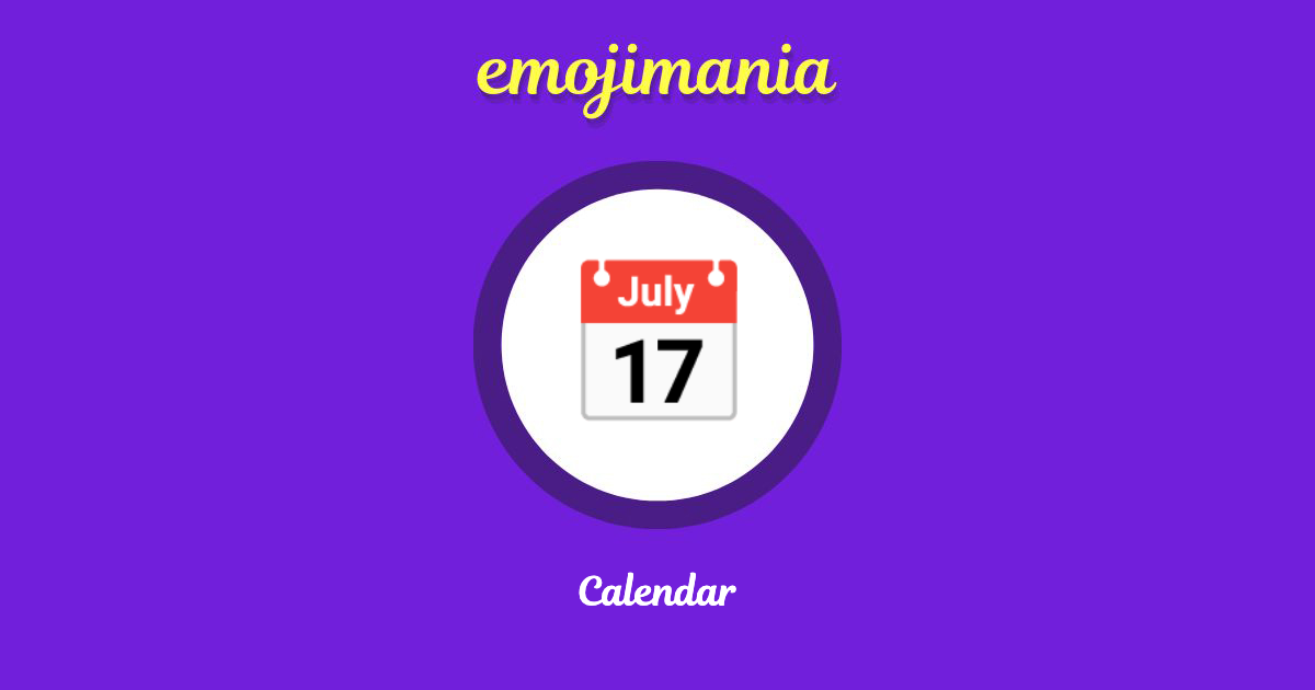 📅 Calendar emoji Copy & Paste Emojimania