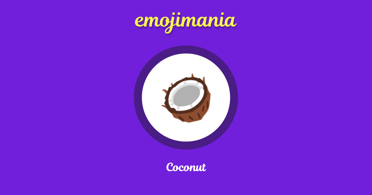 Coconut Emoji copy and paste