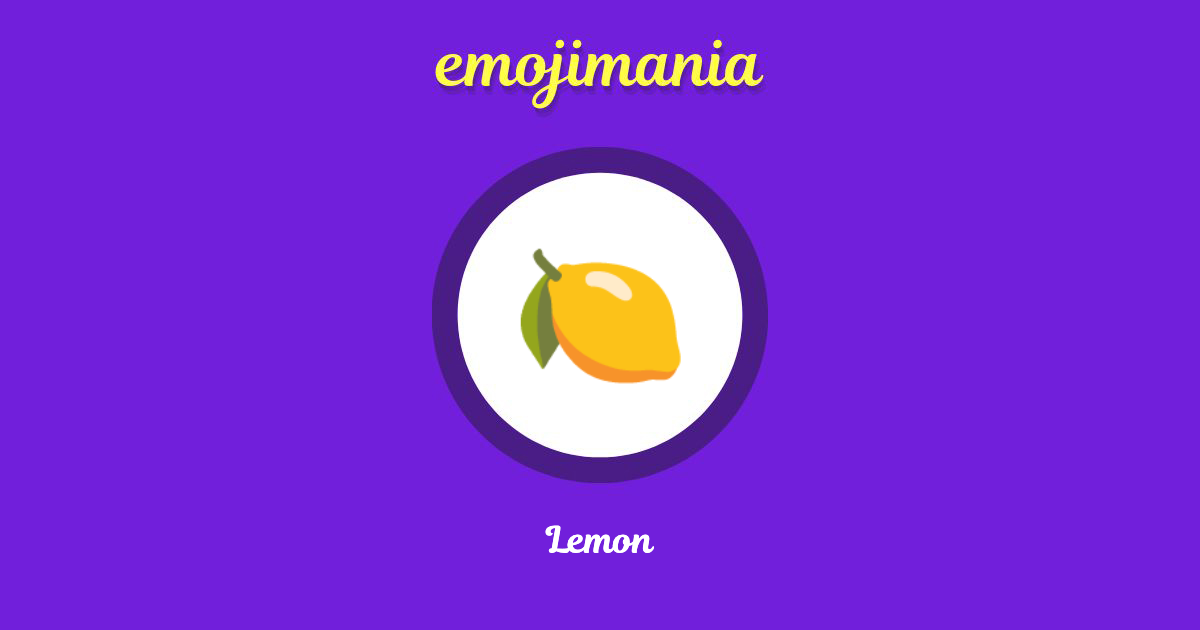 Lemon Emoji copy and paste
