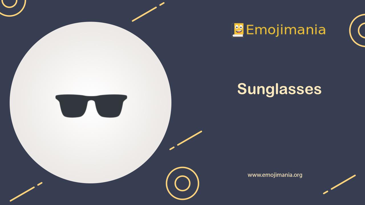 🕶 Meaning | Sunglasses Emoji | Copy and Paste