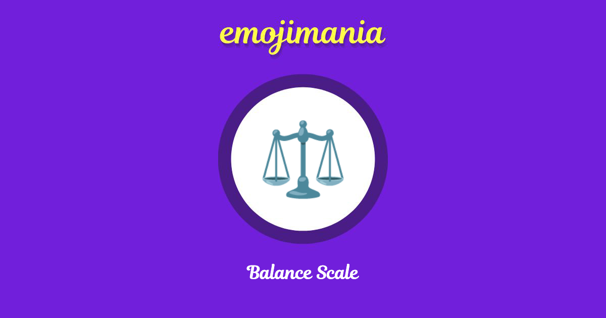 ⚖ Balance Scale emoji Copy & Paste - Emojimania