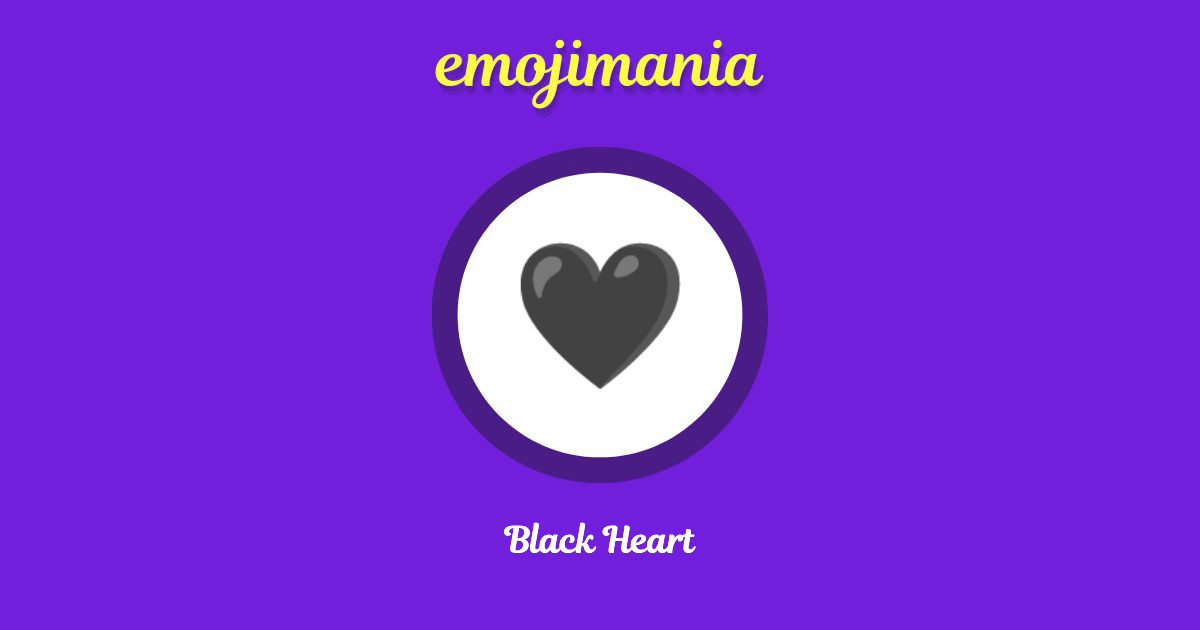 Black Heart Emoji (U+1F5A4)