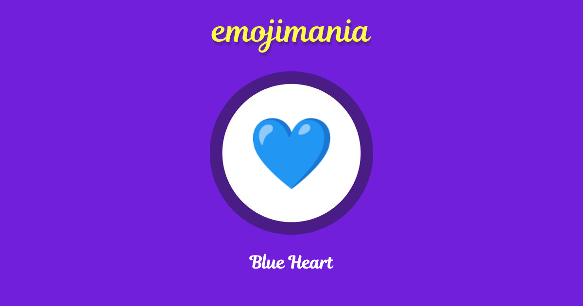 💙 Blue Heart emoji Copy & Paste - Emojimania