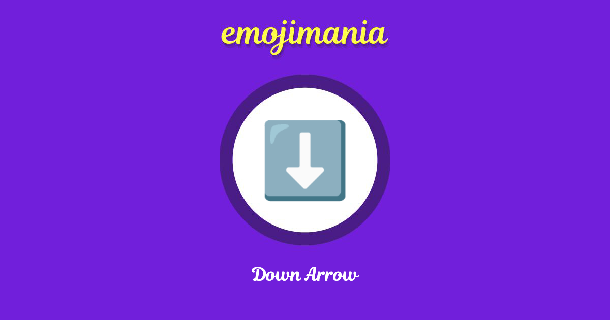 down arrow copy and paste emoji