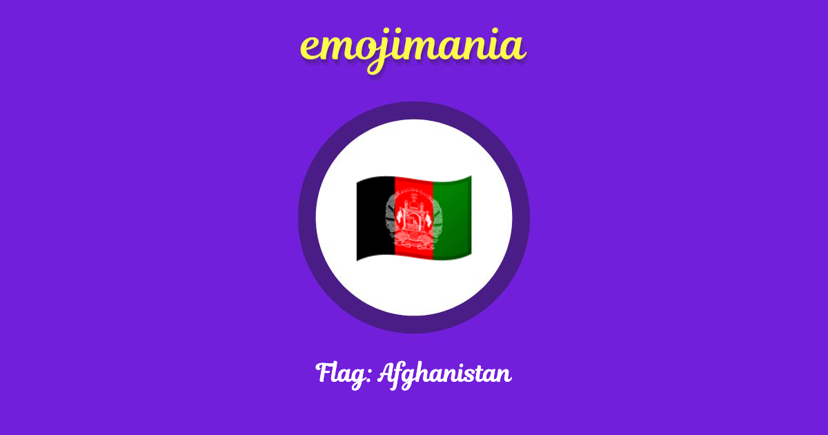 🇦🇫 Flag: Afghanistan Emoji Copy & Paste - Emojimania