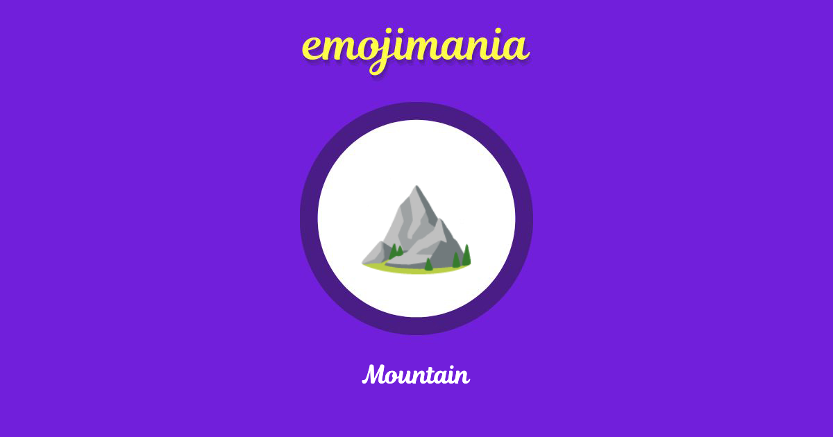 Mountain Emoji (U+26F0)