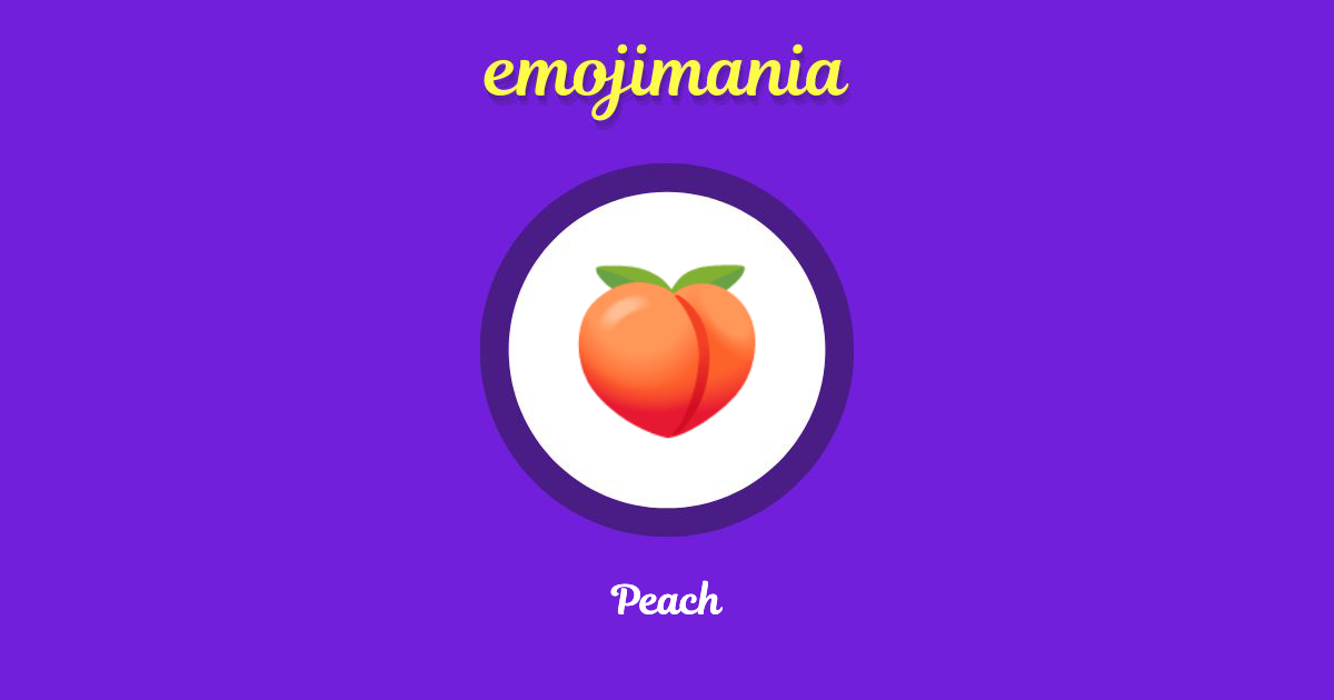 🍑 Peach emoji Copy & Paste Emojimania