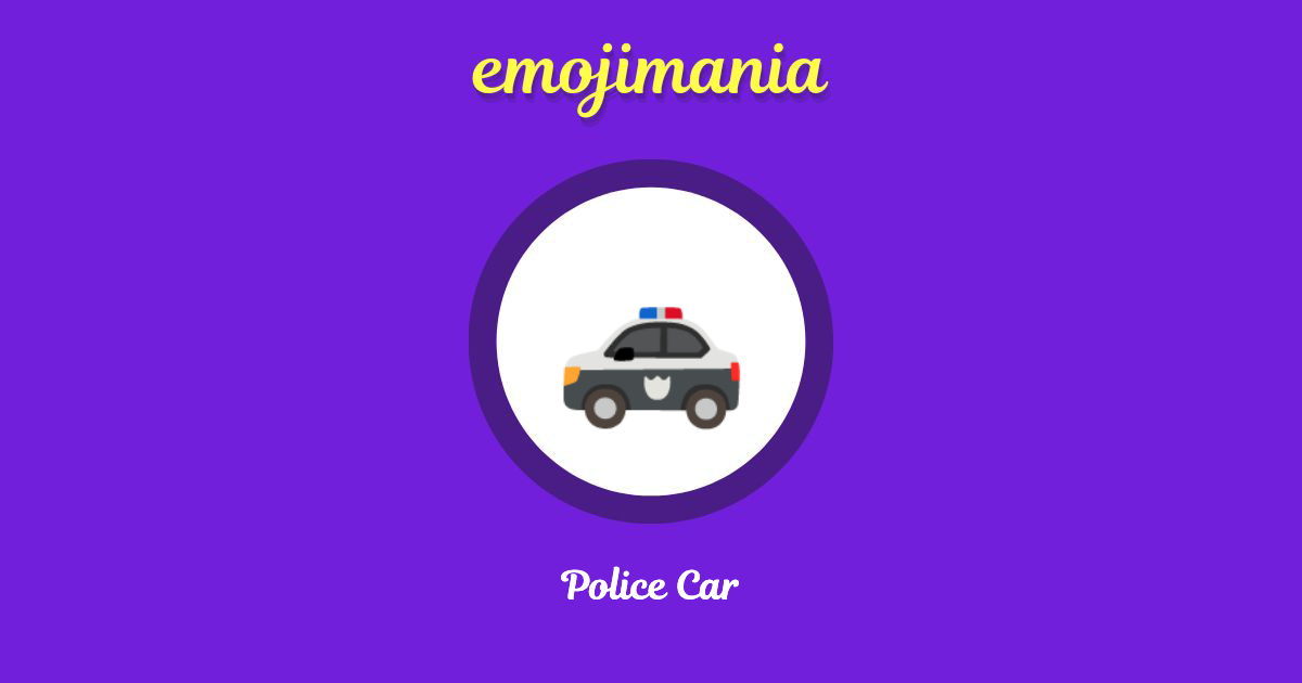 🚓 Police Car emoji Copy & Paste - Emojimania