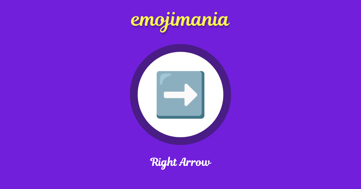 Right Arrow emoji Copy & Paste - Emojimania