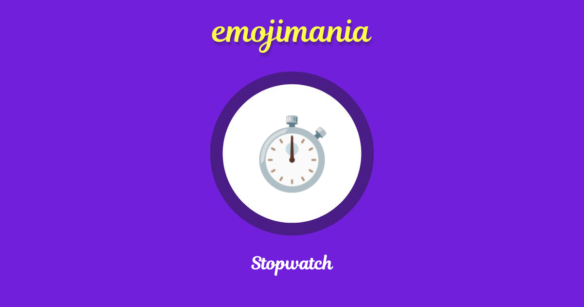 ⏱ Stopwatch emoji Copy & Paste Emojimania