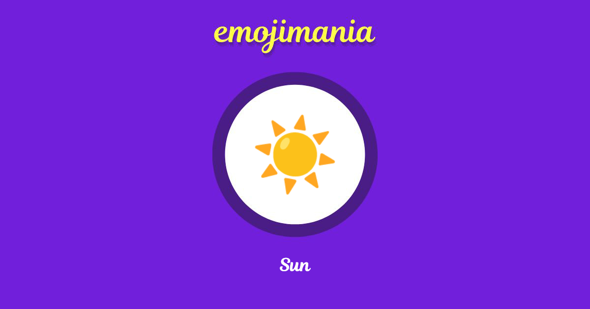 ☀ Sun Emoji Copy And Paste Emojimania 1629