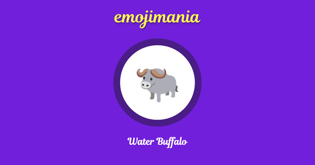 🐃 Water Buffalo emoji Copy & Paste Emojimania