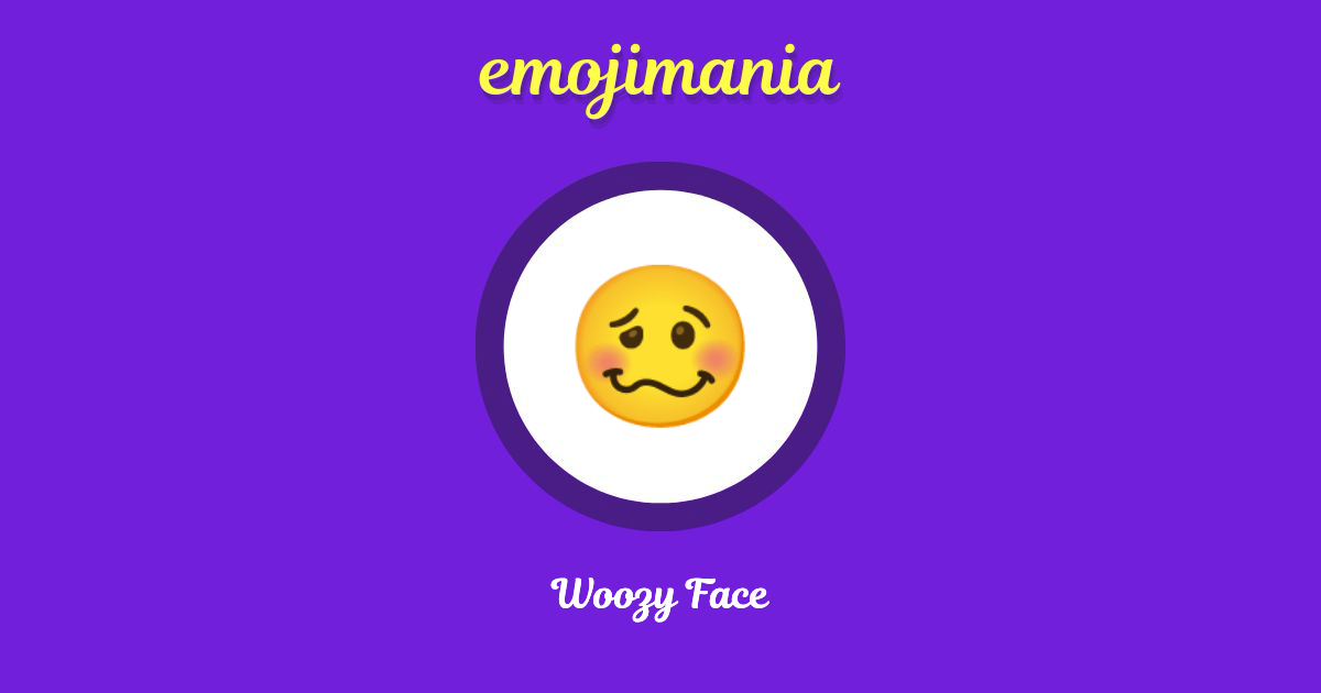 Woozy Face Emoji (U+1F974)