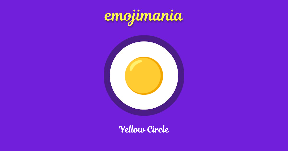 🟡 Yellow Circle emoji Copy & Paste - Emojimania